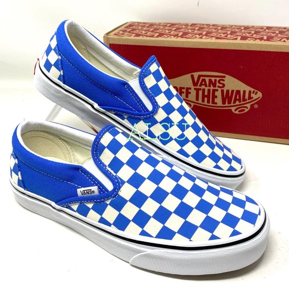 VANS Classic Slip-On Low Canvas Nebulas Blue Women Size VN0A4BV31GB - Picture 8 of 10